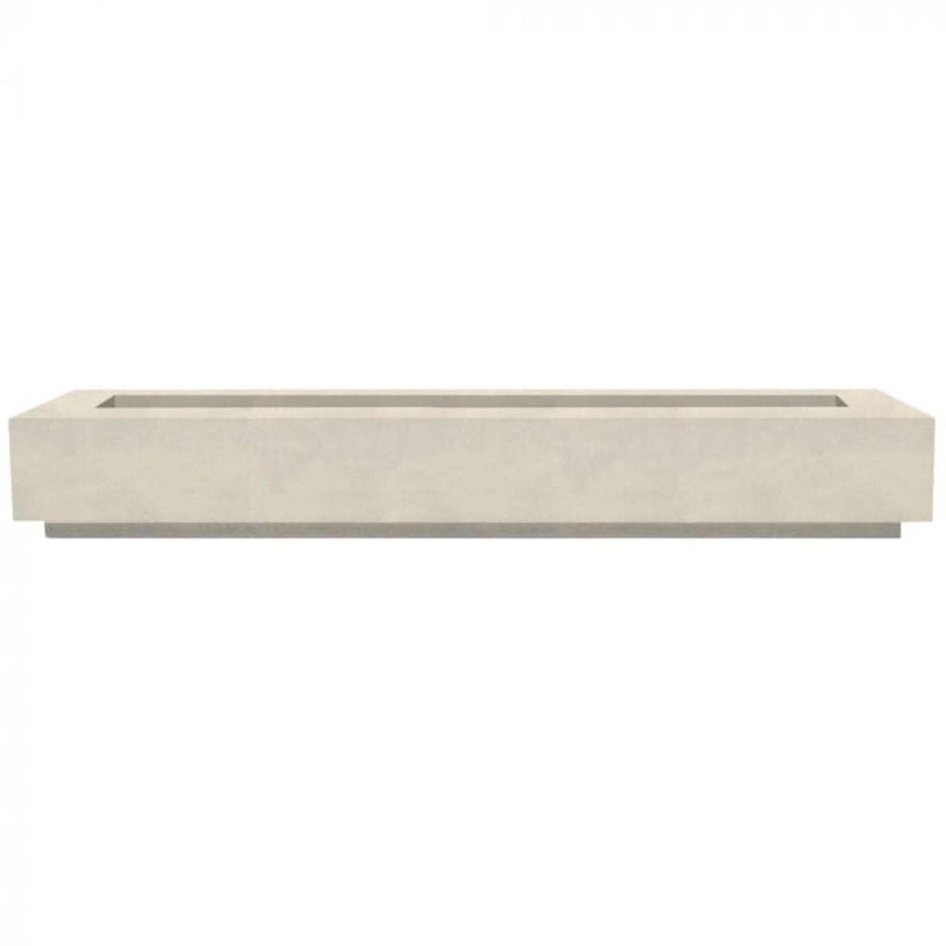 Prism Hardscapes Tavola 110 110" Coastal Rectangular Concrete Natural Gas Fire Pit Table With Windguard