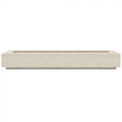Prism Hardscapes Tavola 110 110" Coastal Rectangular Concrete Natural Gas Fire Pit Table With Windguard