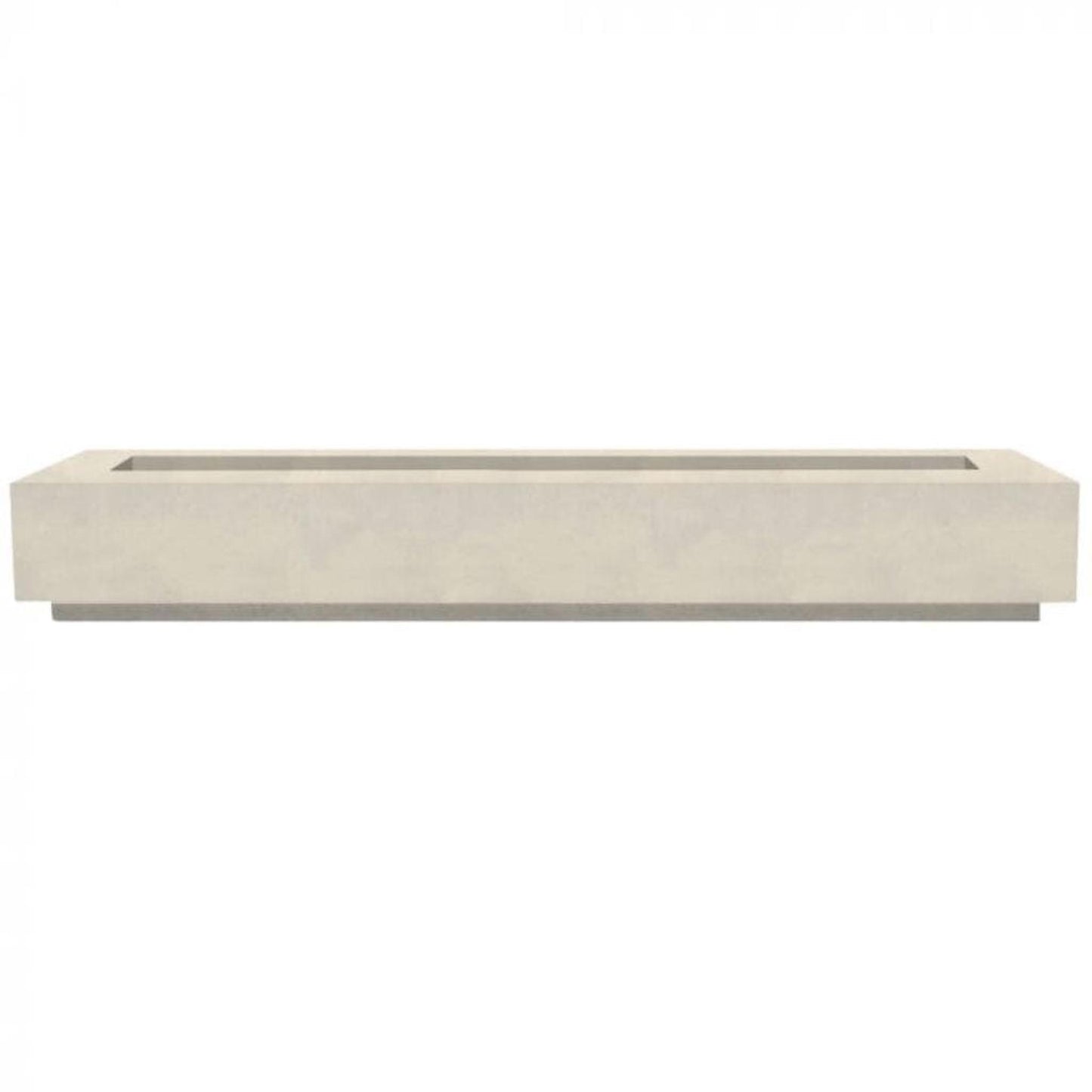 Prism Hardscapes Tavola 110 110" Coastal Rectangular Concrete Propane Gas Fire Pit Table With Windguard