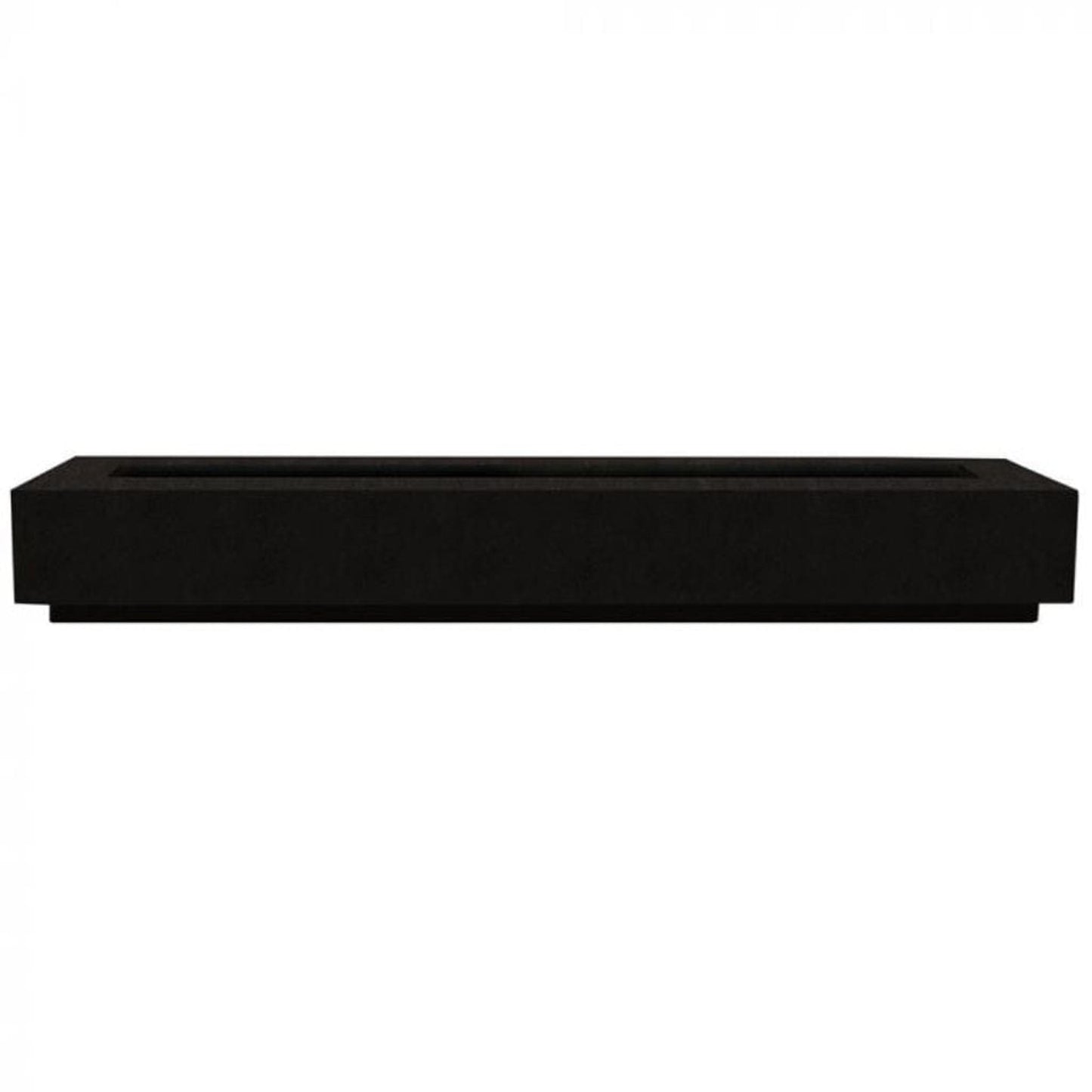 Prism Hardscapes Tavola 110 110" Ebony Rectangular Concrete Propane Gas Fire Pit Table With Windguard