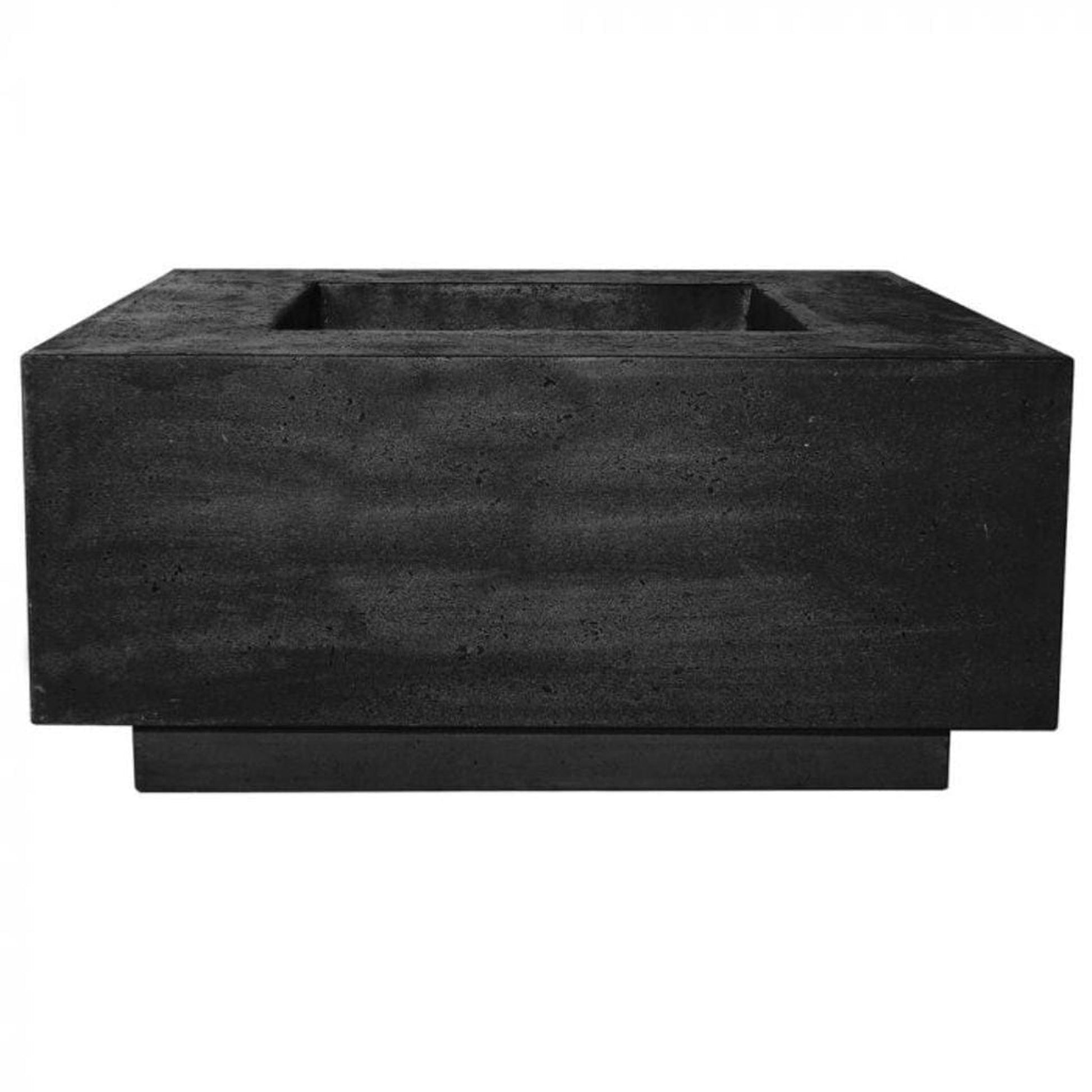 Prism Hardscapes Tavola 2 36" Ebony Square Concrete Propane Gas Fire Pit Table