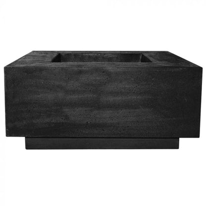 Prism Hardscapes Tavola 2 36" Ebony Square Concrete Propane Gas Fire Pit Table