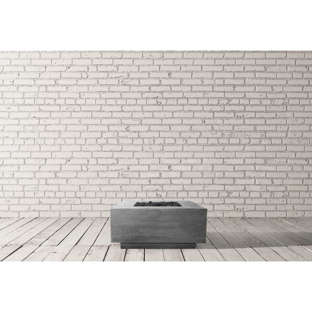 Prism Hardscapes Tavola 2 36" Pewter Square Concrete Propane Gas Fire Pit Table