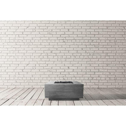 Prism Hardscapes Tavola 2 36" Ultra White Square Concrete Propane Gas Fire Pit Table