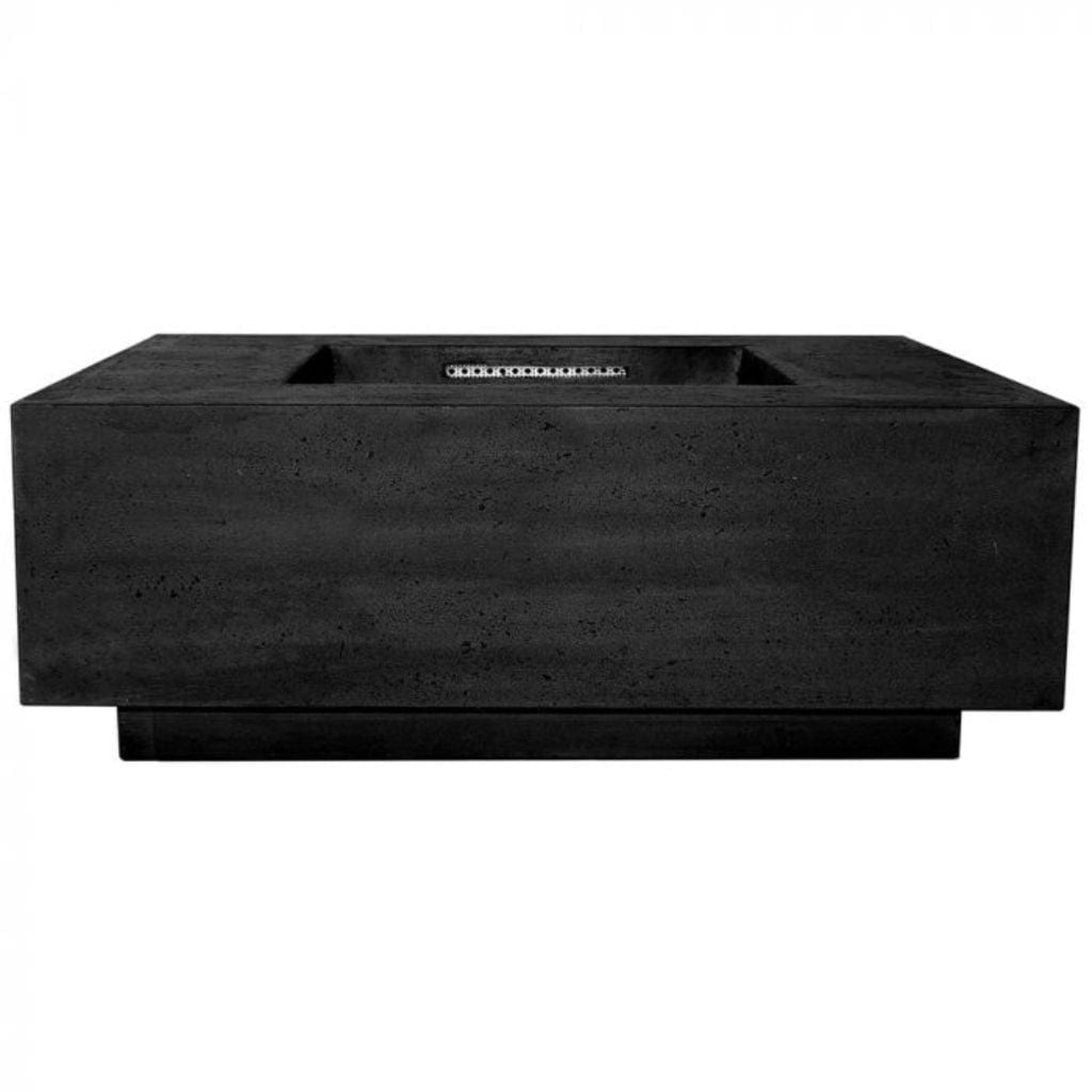 Prism Hardscapes Tavola 3 48" Ebony Square Concrete Propane Gas Fire Pit Table