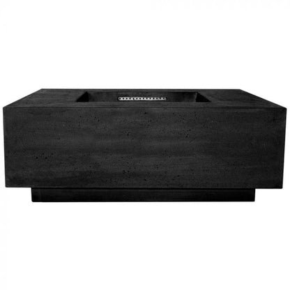 Prism Hardscapes Tavola 3 48" Ebony Square Concrete Propane Gas Fire Pit Table