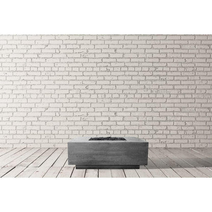 Prism Hardscapes Tavola 3 48" Natural Square Concrete Propane Gas Fire Pit Table