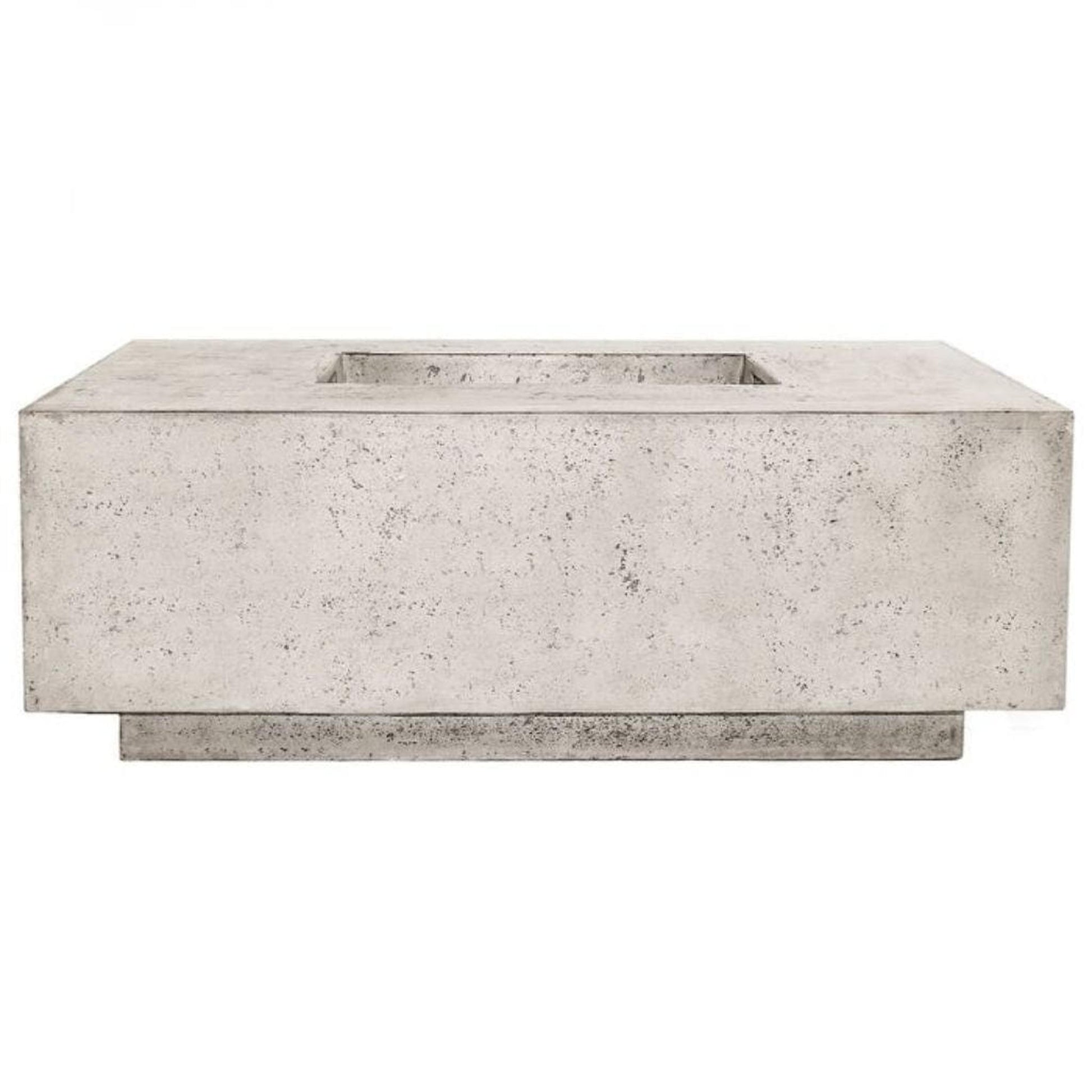 Prism Hardscapes Tavola 3 48" Natural Square Concrete Propane Gas Fire Pit Table