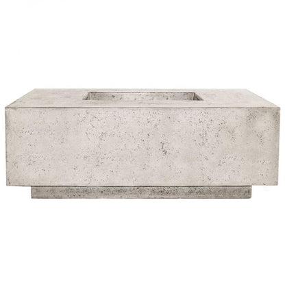Prism Hardscapes Tavola 3 48" Natural Square Concrete Propane Gas Fire Pit Table
