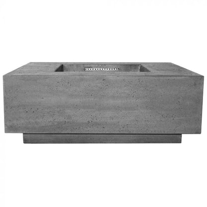 Prism Hardscapes Tavola 3 48" Pewter Square Concrete Propane Gas Fire Pit Table