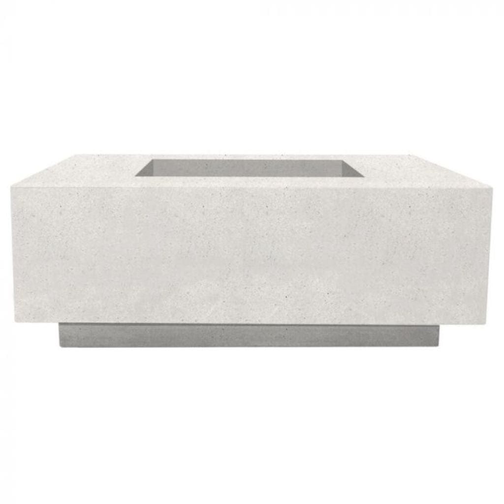Prism Hardscapes Tavola 3 48" Ultra White Square Concrete Natural Gas Fire Pit Table