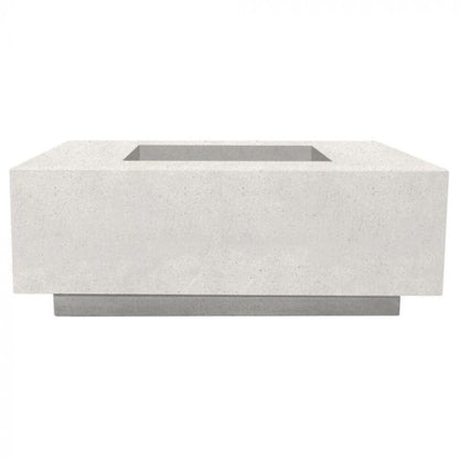 Prism Hardscapes Tavola 3 48" Ultra White Square Concrete Natural Gas Fire Pit Table