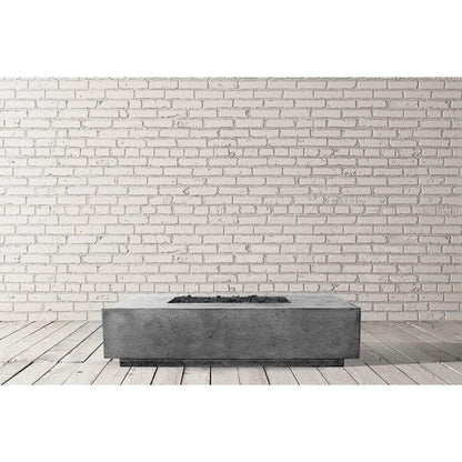 Prism Hardscapes Tavola 4 66" Cafe Rectangular Concrete Natural Gas Fire Pit Table