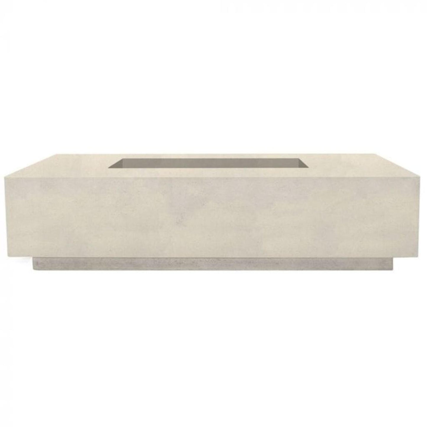 Prism Hardscapes Tavola 4 66" Coastal Rectangular Concrete Natural Gas Fire Pit Table