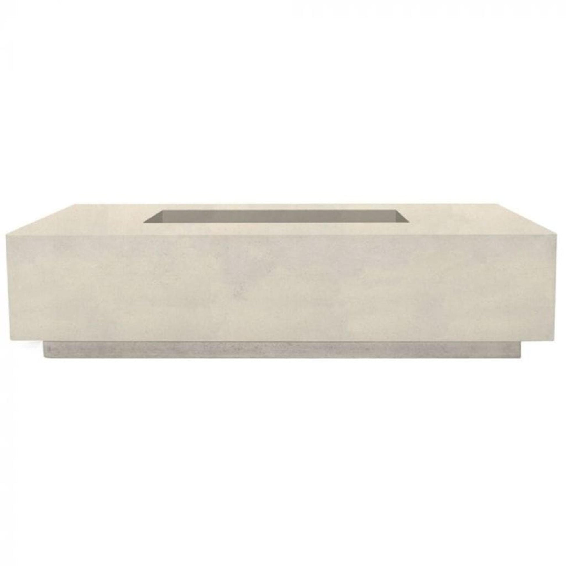 Prism Hardscapes Tavola 4 66" Coastal Rectangular Concrete Natural Gas Fire Pit Table