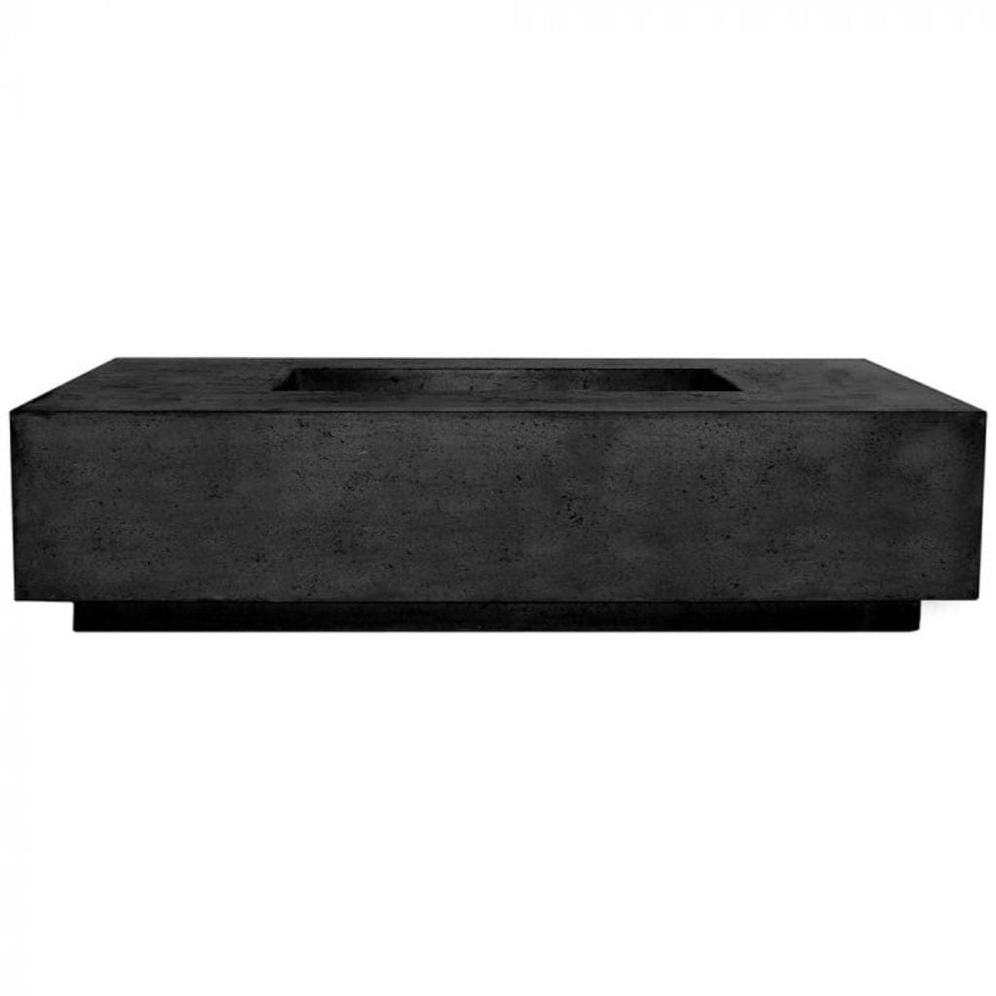 Prism Hardscapes Tavola 4 66" Ebony Rectangular Concrete Natural Gas Fire Pit Table