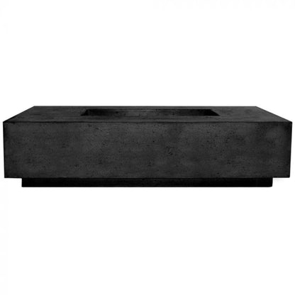 Prism Hardscapes Tavola 4 66" Ebony Rectangular Concrete Natural Gas Fire Pit Table