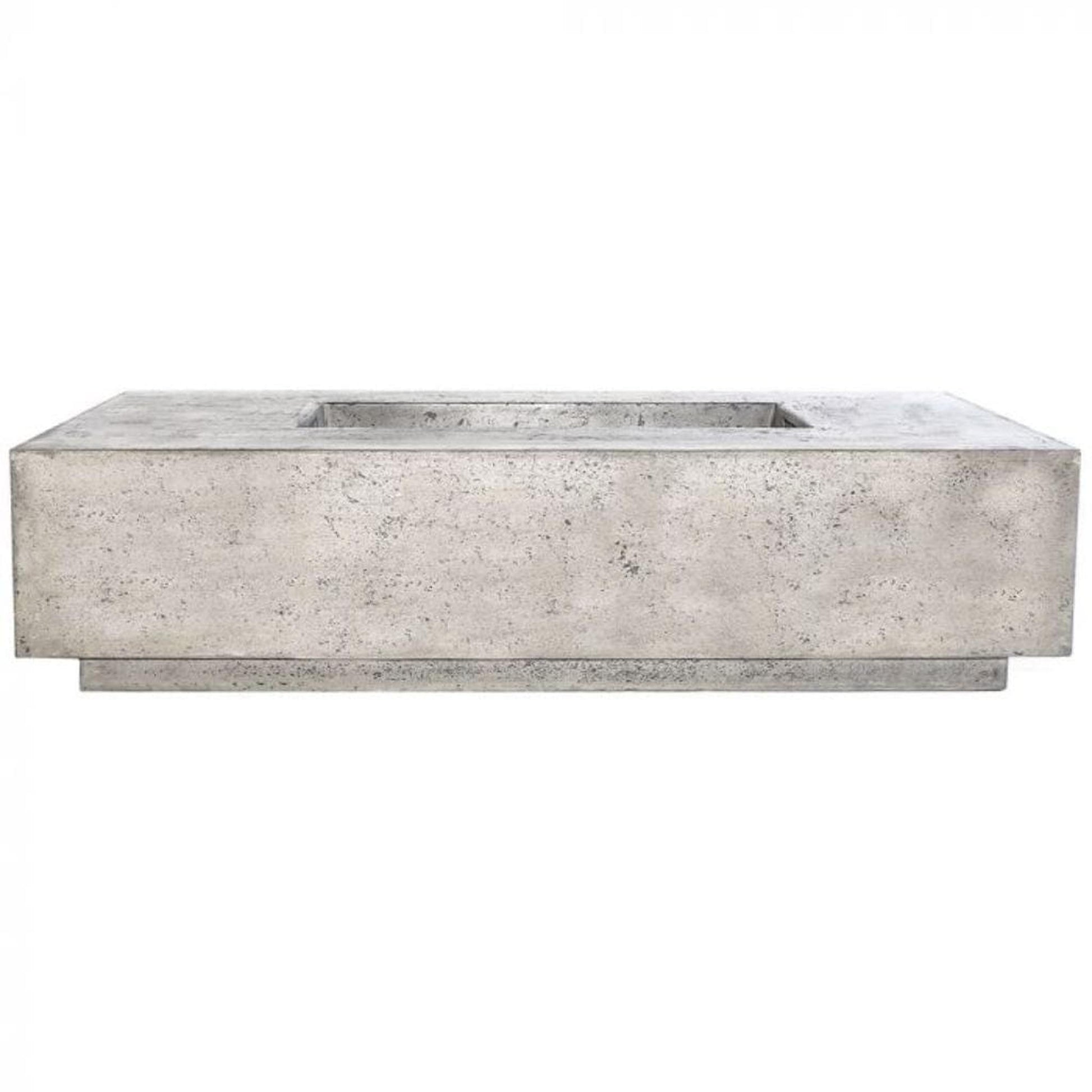 Prism Hardscapes Tavola 4 66" Natural Rectangular Concrete Natural Gas Fire Pit Table