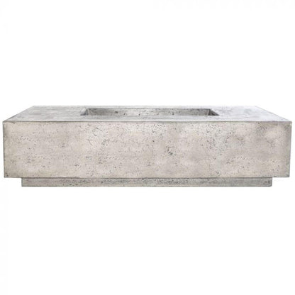 Prism Hardscapes Tavola 4 66" Natural Rectangular Concrete Natural Gas Fire Pit Table