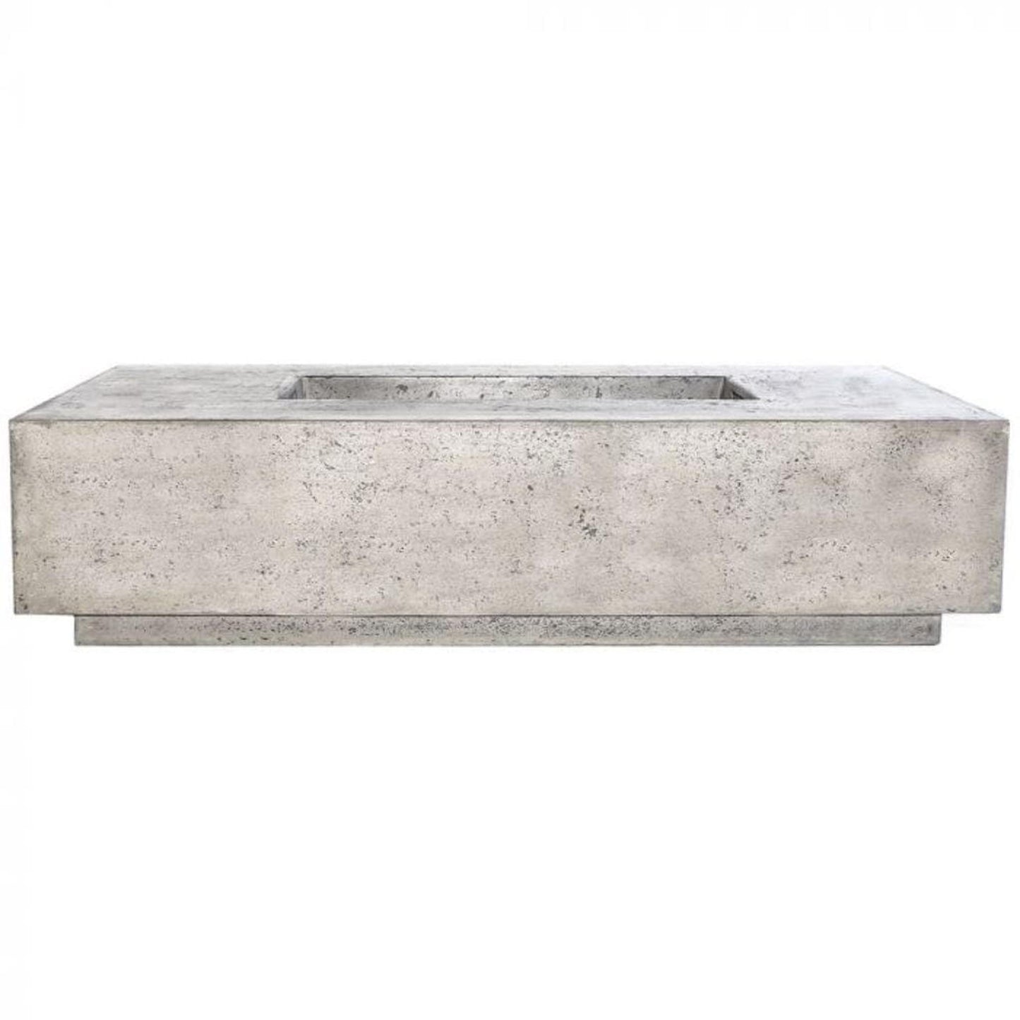 Prism Hardscapes Tavola 4 66" Natural Rectangular Concrete Propane Gas Fire Pit Table