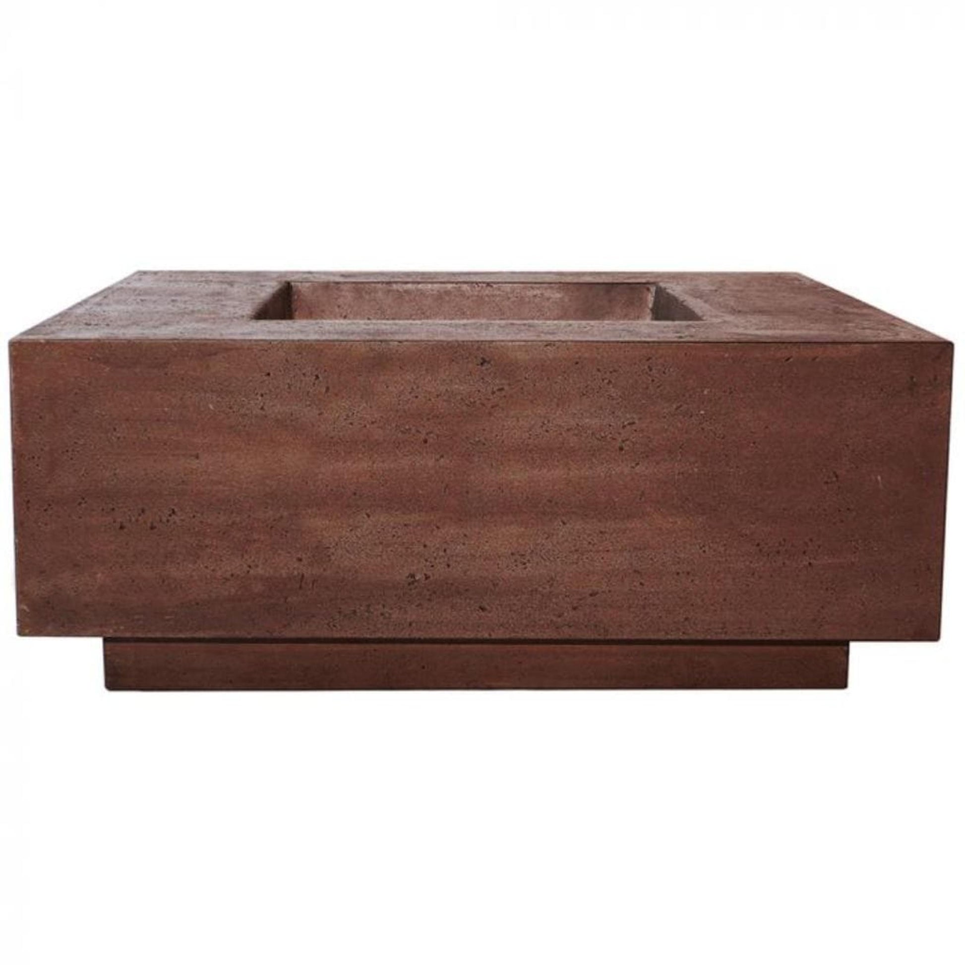 Prism Hardscapes Tavola 42 42" Cafe Square Concrete Propane Gas Fire Pit Table