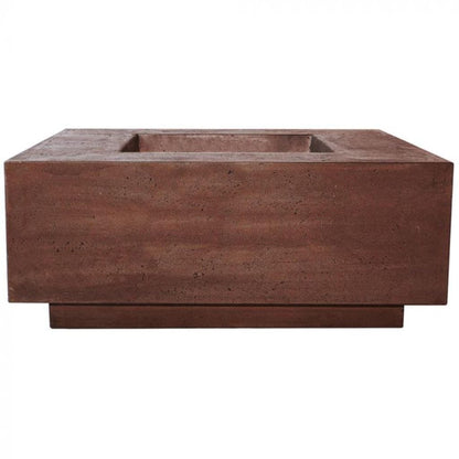 Prism Hardscapes Tavola 42 42" Cafe Square Concrete Propane Gas Fire Pit Table