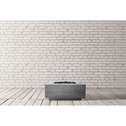 Prism Hardscapes Tavola 42 42" Coastal Square Concrete Natural Gas Fire Pit Table