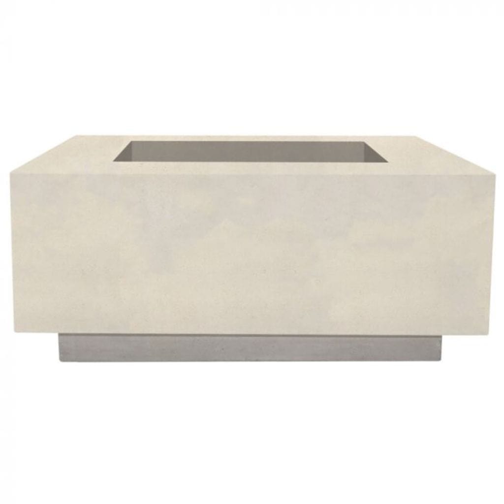 Prism Hardscapes Tavola 42 42" Coastal Square Concrete Natural Gas Fire Pit Table