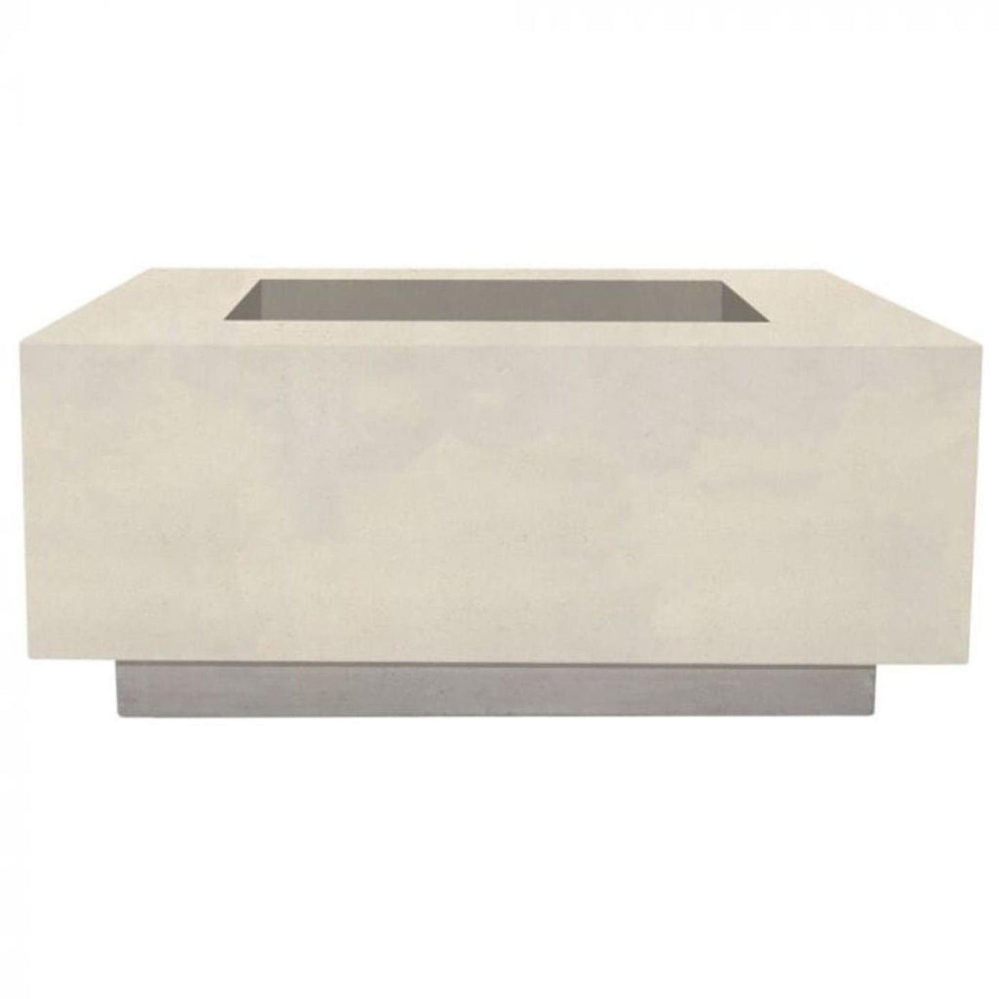 Prism Hardscapes Tavola 42 42" Coastal Square Concrete Propane Gas Fire Pit Table