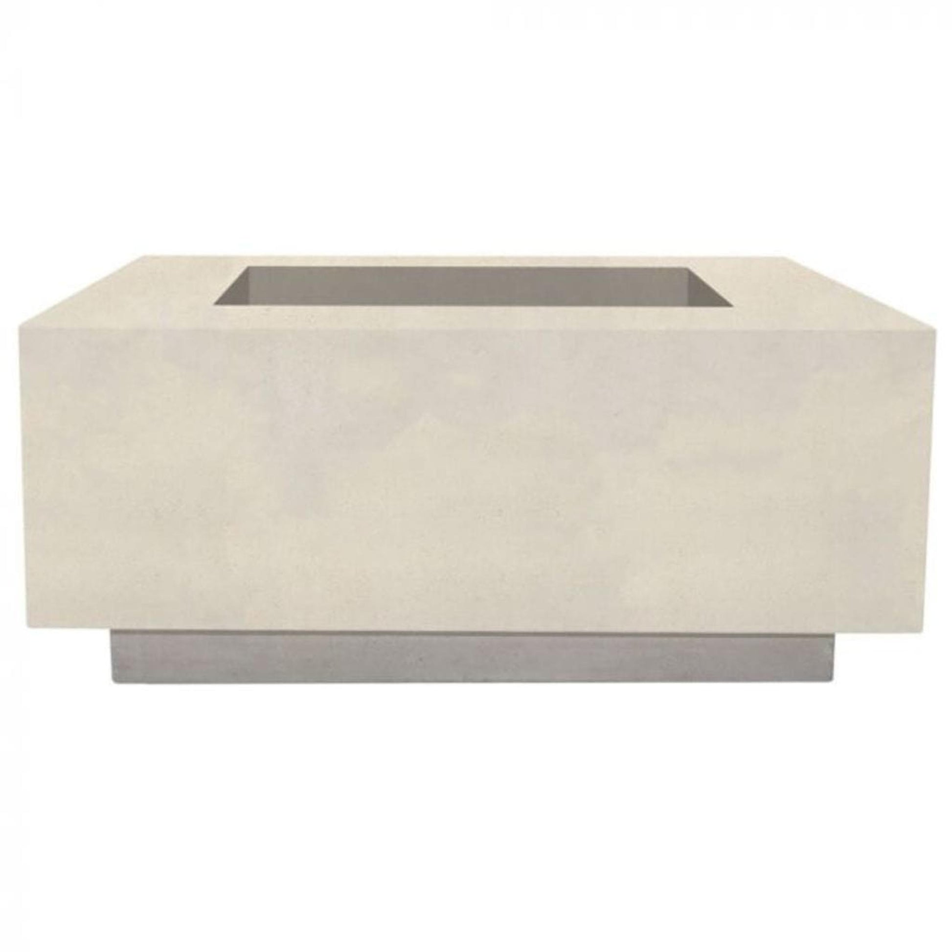 Prism Hardscapes Tavola 42 42" Coastal Square Concrete Propane Gas Fire Pit Table