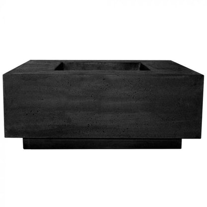 Prism Hardscapes Tavola 42 42" Ebony Square Concrete Propane Gas Fire Pit Table