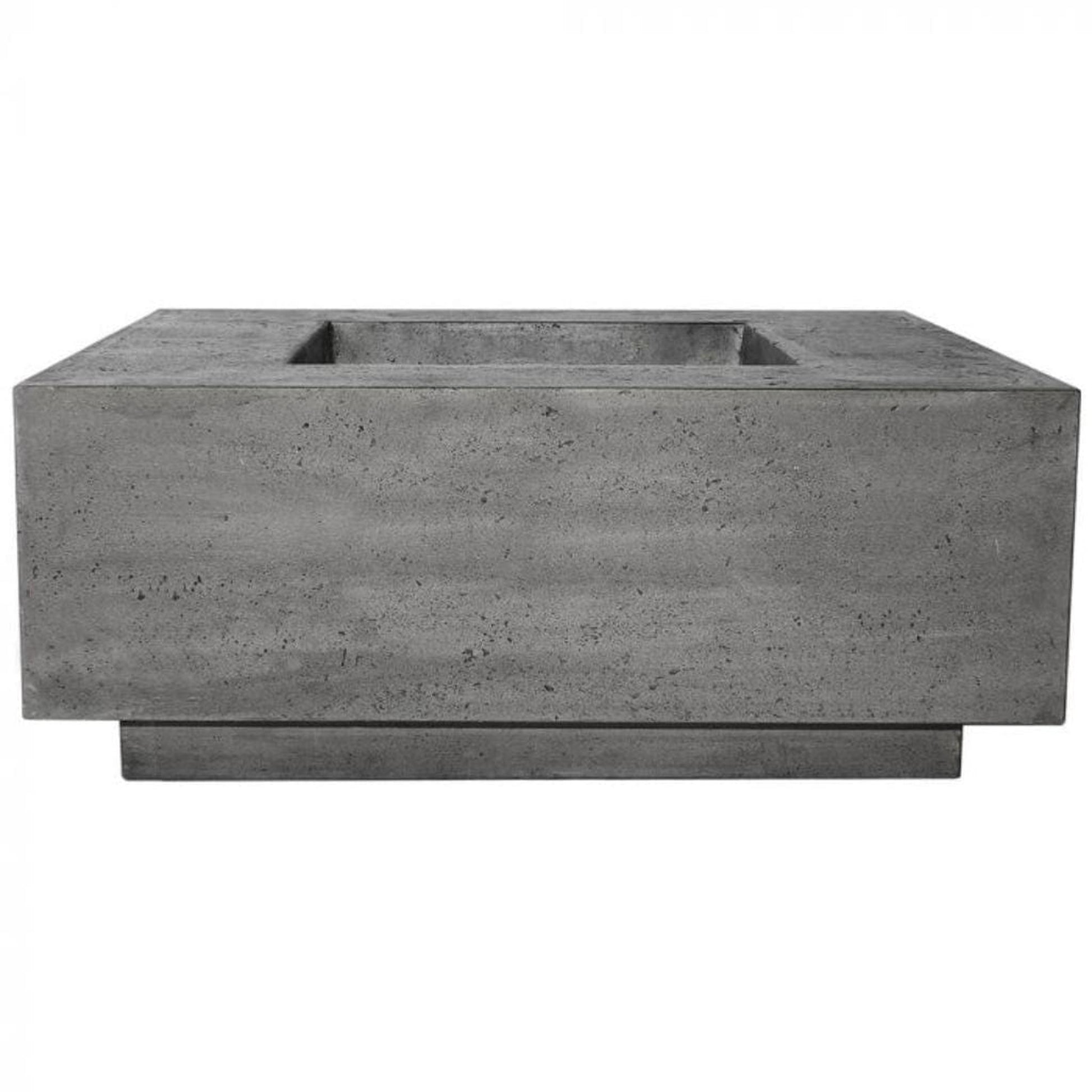 Prism Hardscapes Tavola 42 42" Pewter Square Concrete Natural Gas Fire Pit Table