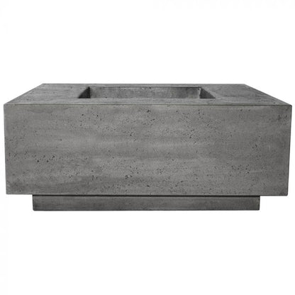 Prism Hardscapes Tavola 42 42" Pewter Square Concrete Natural Gas Fire Pit Table