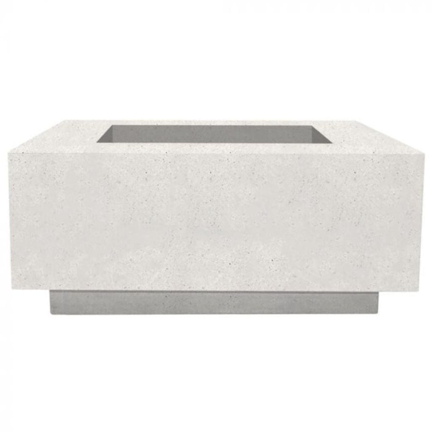 Prism Hardscapes Tavola 42 42" Ultra White Square Concrete Natural Gas Fire Pit Table