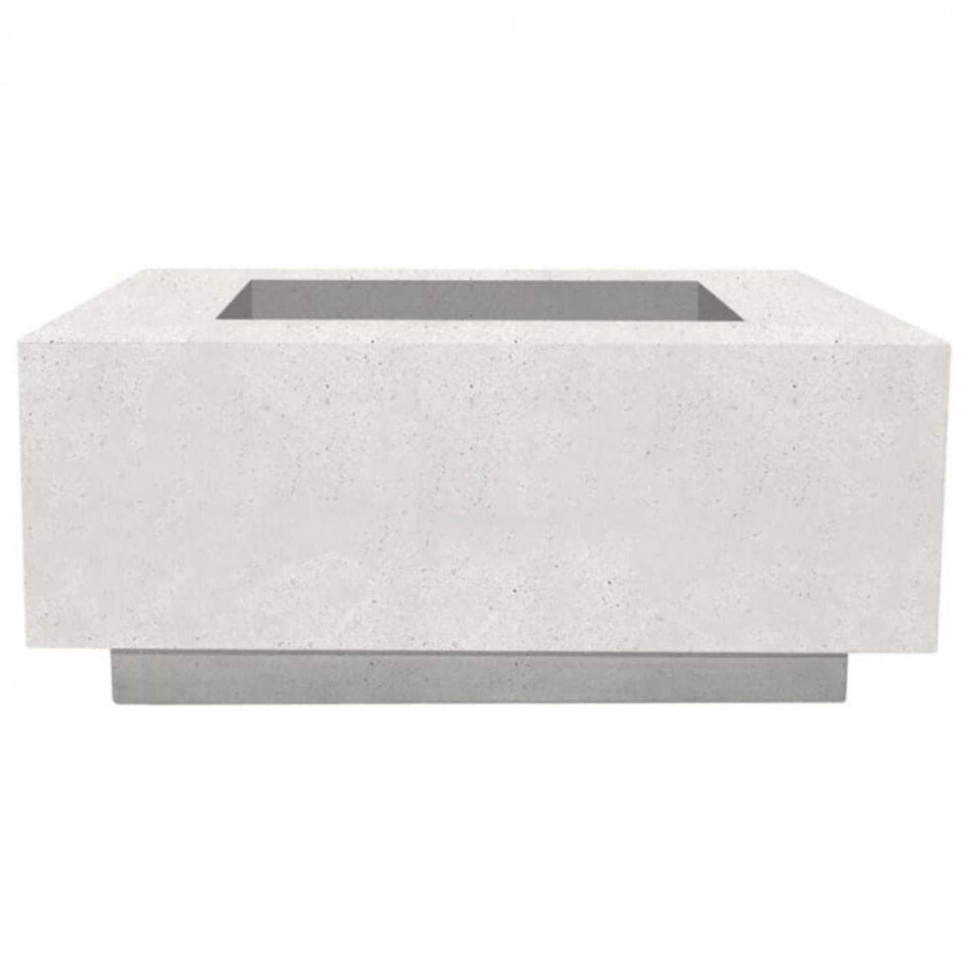 Prism Hardscapes Tavola 42 42" Ultra White Square Concrete Natural Gas Fire Pit Table