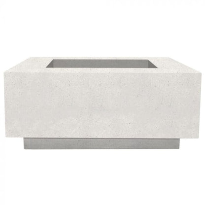 Prism Hardscapes Tavola 42 42" Ultra White Square Concrete Natural Gas Fire Pit Table