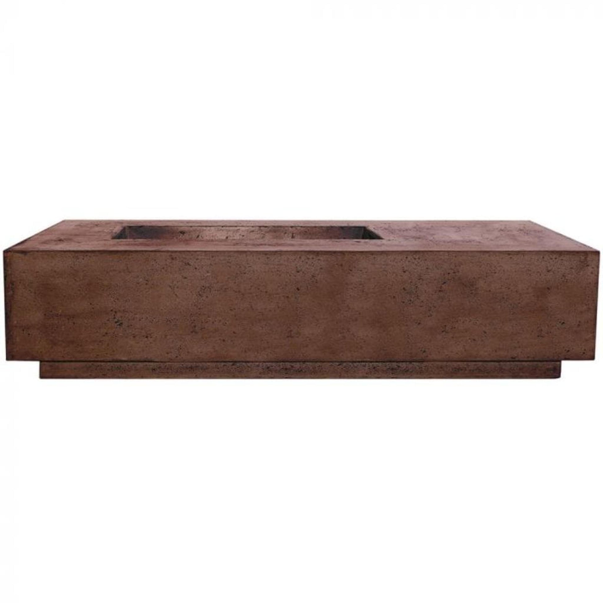 Prism Hardscapes Tavola 5 80" Cafe Rectangular Concrete Natural Gas Fire Pit Table