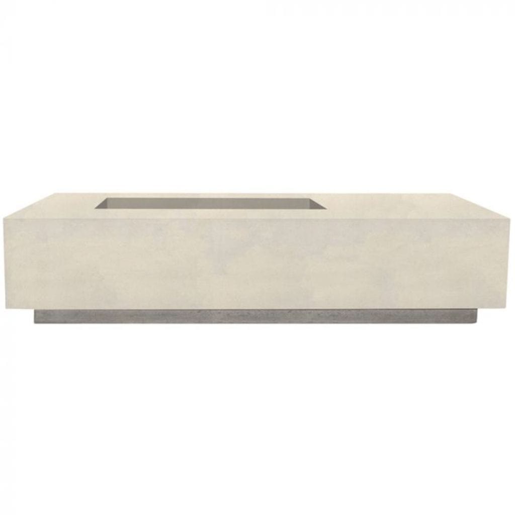 Prism Hardscapes Tavola 5 80" Coastal Rectangular Concrete Natural Gas Fire Pit Table