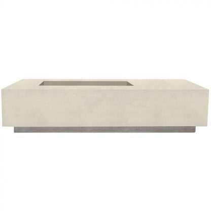 Prism Hardscapes Tavola 5 80" Coastal Rectangular Concrete Natural Gas Fire Pit Table