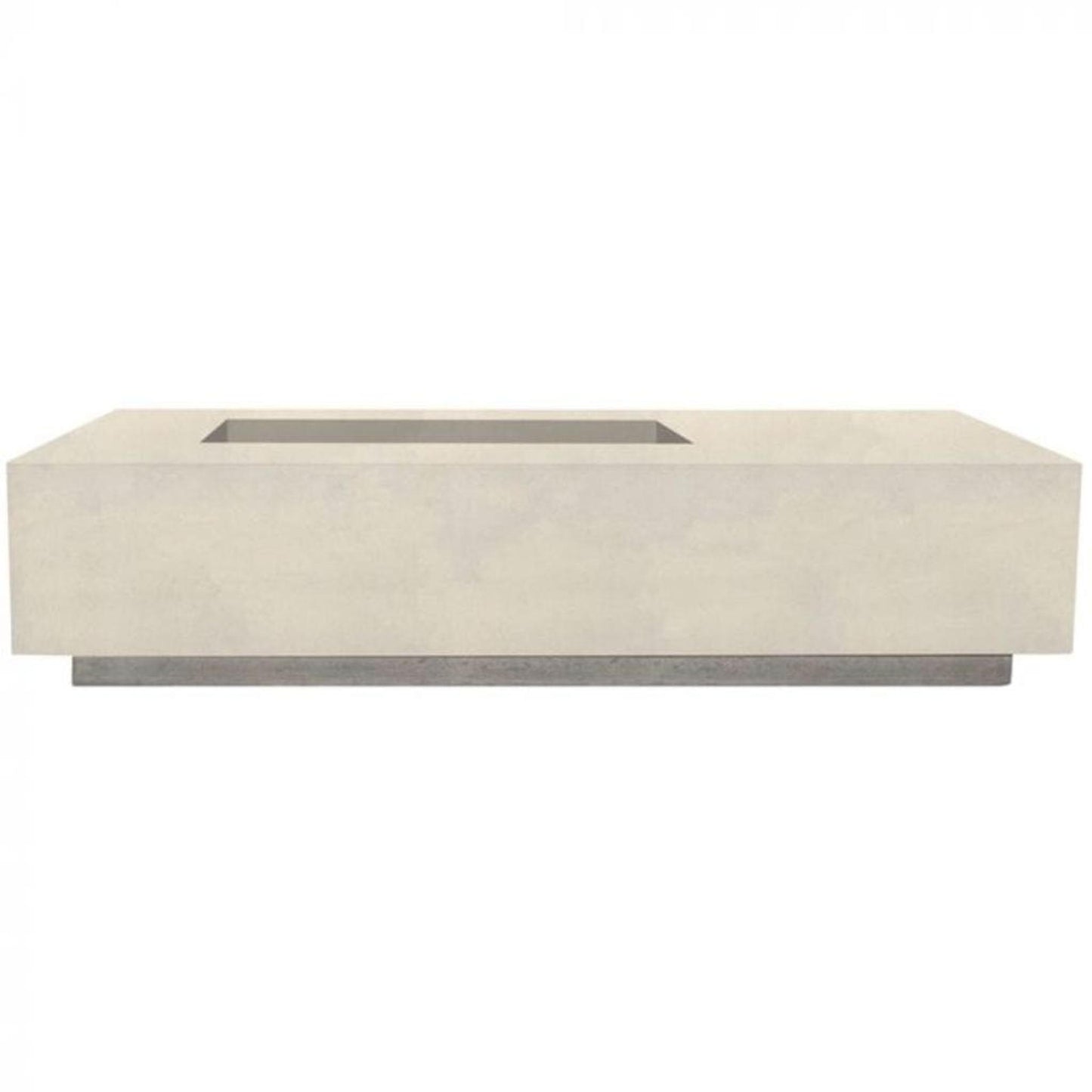 Prism Hardscapes Tavola 5 80" Coastal Rectangular Concrete Propane Gas Fire Pit Table
