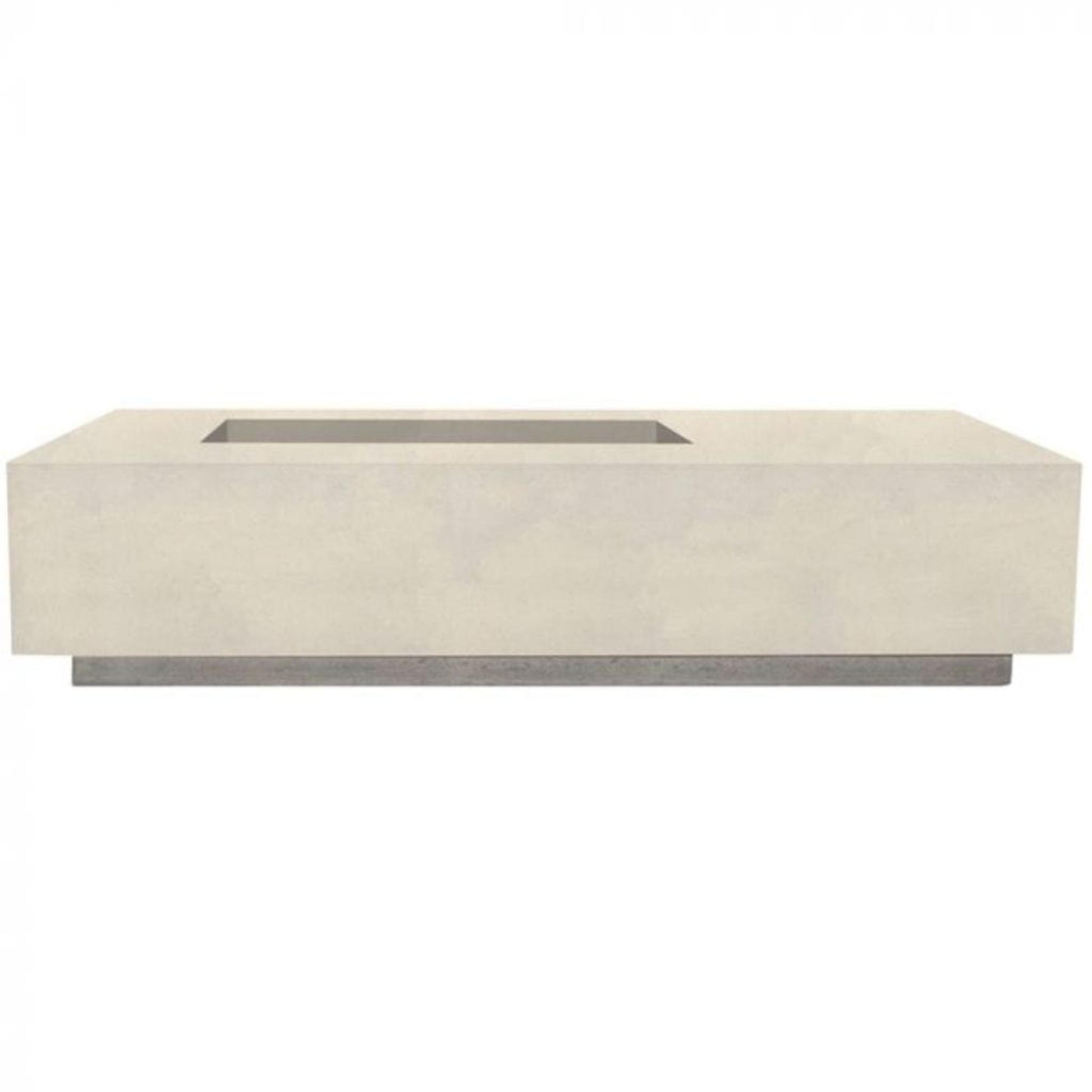 Prism Hardscapes Tavola 5 80" Coastal Rectangular Concrete Propane Gas Fire Pit Table