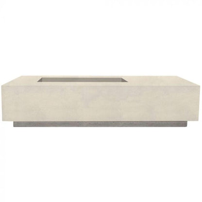 Prism Hardscapes Tavola 5 80" Coastal Rectangular Concrete Propane Gas Fire Pit Table