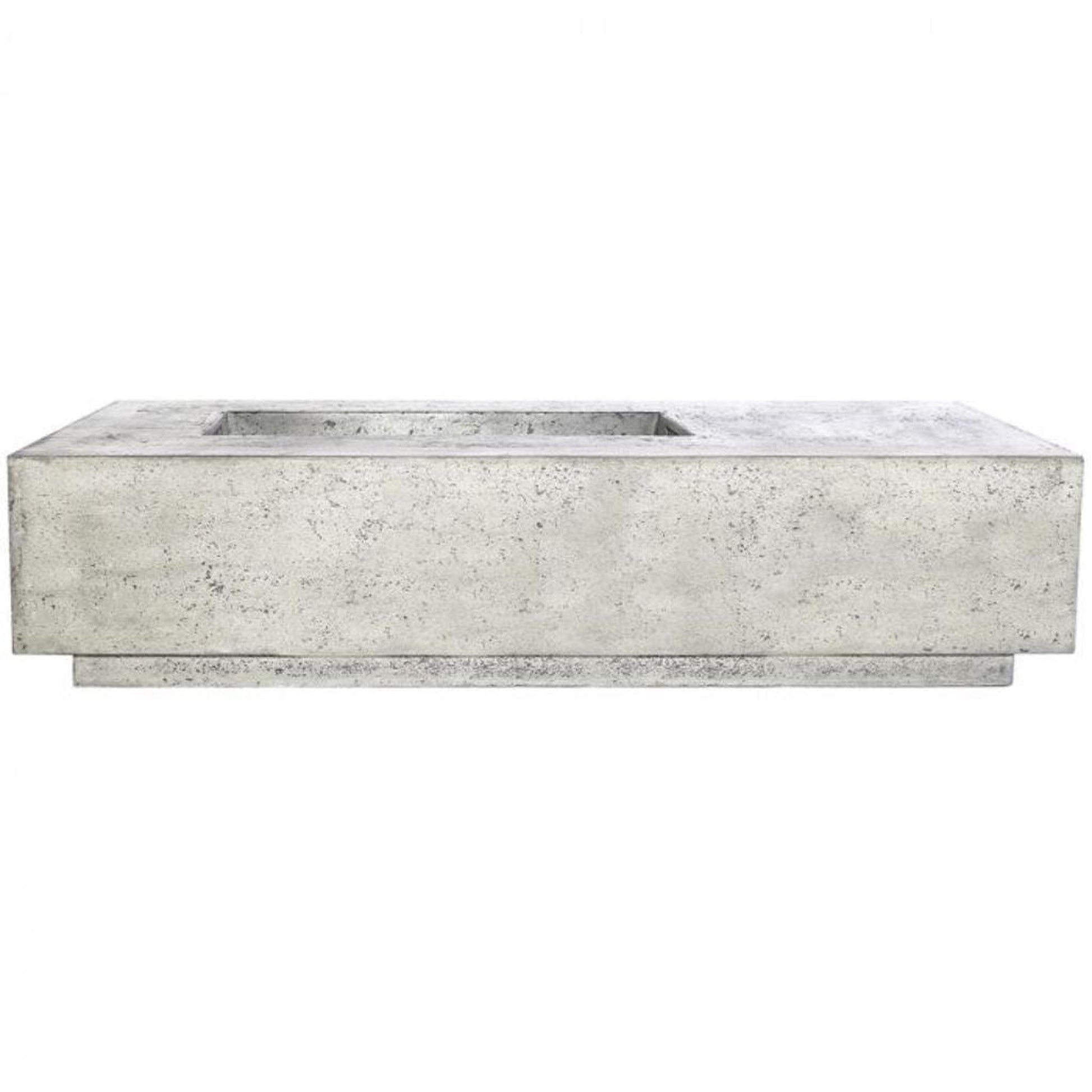 Prism Hardscapes Tavola 5 80" Natural Rectangular Concrete Natural Gas Fire Pit Table