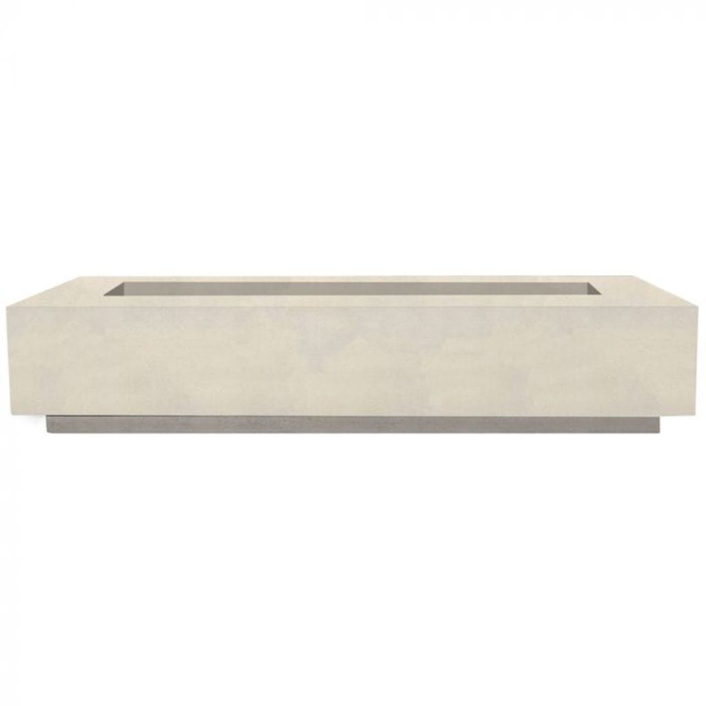 Prism Hardscapes Tavola 6 90" Coastal Rectangular Concrete Propane Gas Fire Pit Table