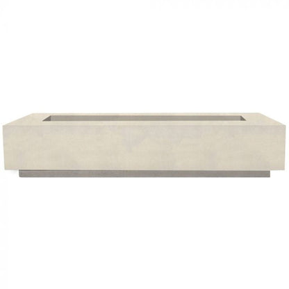 Prism Hardscapes Tavola 6 90" Coastal Rectangular Concrete Propane Gas Fire Pit Table