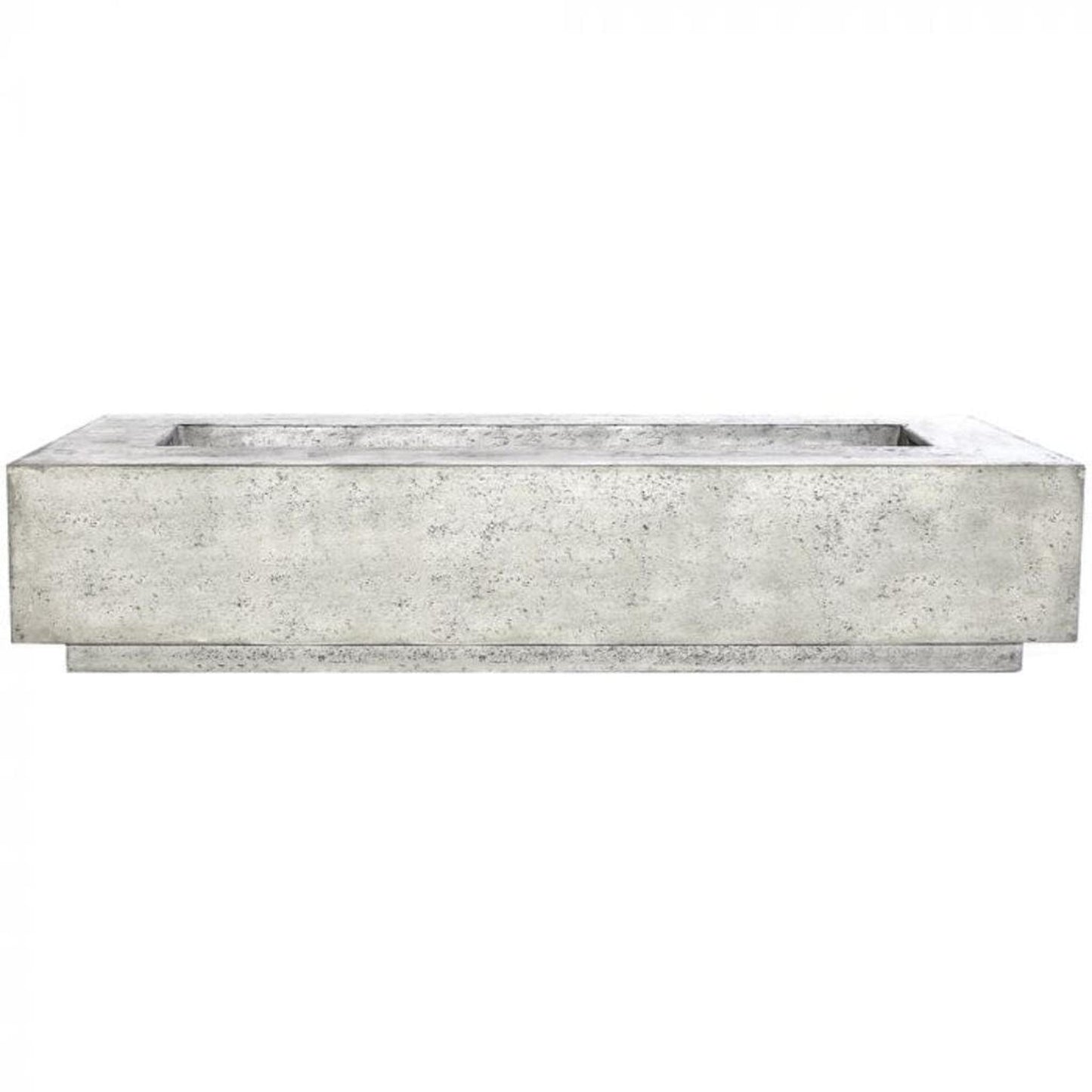 Prism Hardscapes Tavola 6 90" Natural Rectangular Concrete Propane Gas Fire Pit Table