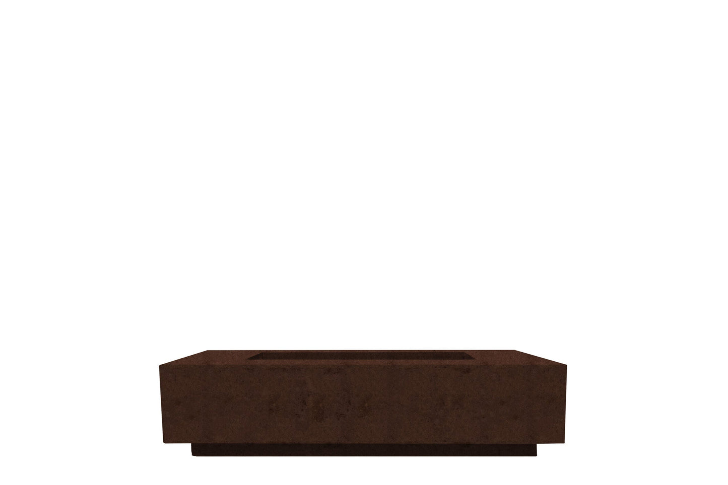 Prism Hardscapes Tavola 66 Slim 66" Cafe Rectangular Concrete Propane Gas Fire Pit Table
