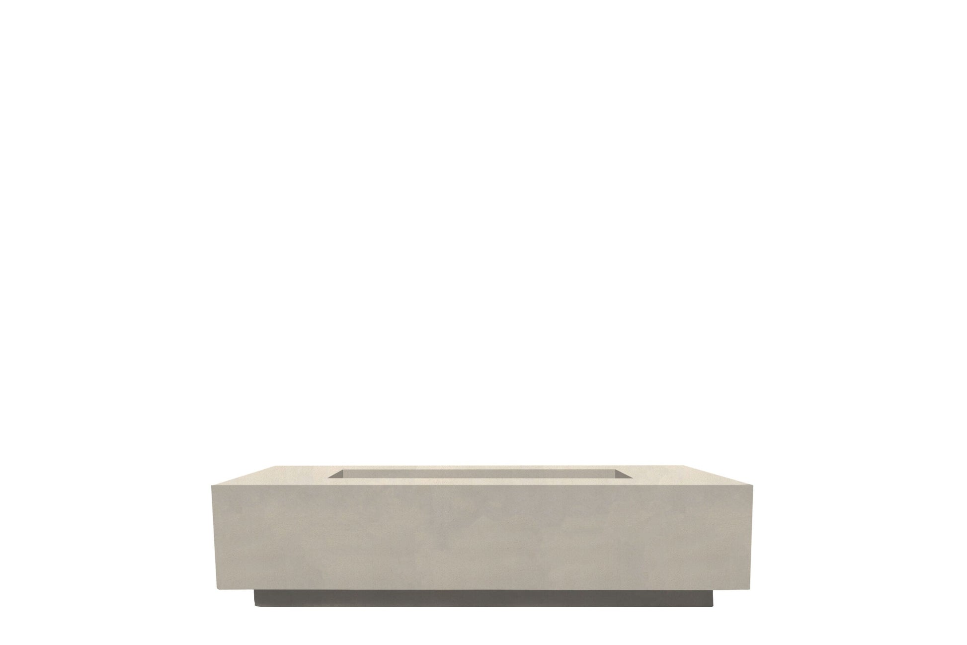 Prism Hardscapes Tavola 66 Slim 66" Coastal Rectangular Concrete Propane Gas Fire Pit Table