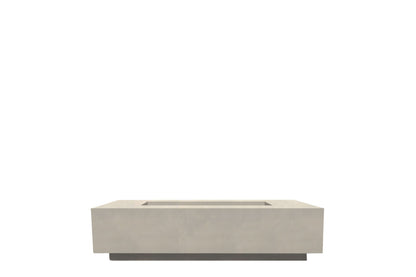 Prism Hardscapes Tavola 66 Slim 66" Coastal Rectangular Concrete Propane Gas Fire Pit Table