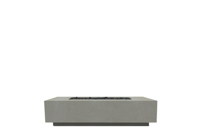 Prism Hardscapes Tavola 66 Slim 66" Natural Rectangular Concrete Natural Gas Fire Pit Table